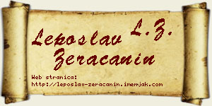 Leposlav Žeračanin vizit kartica